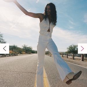 NWT Free People Jayde Flare Jeans in White - 30